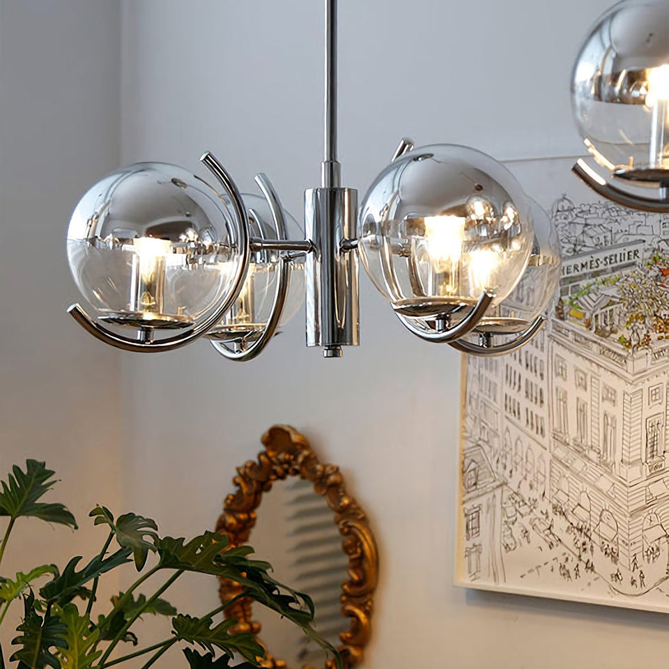 Space Ball Glass Chandelier