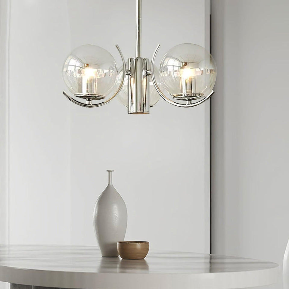 Space Ball Glass Chandelier