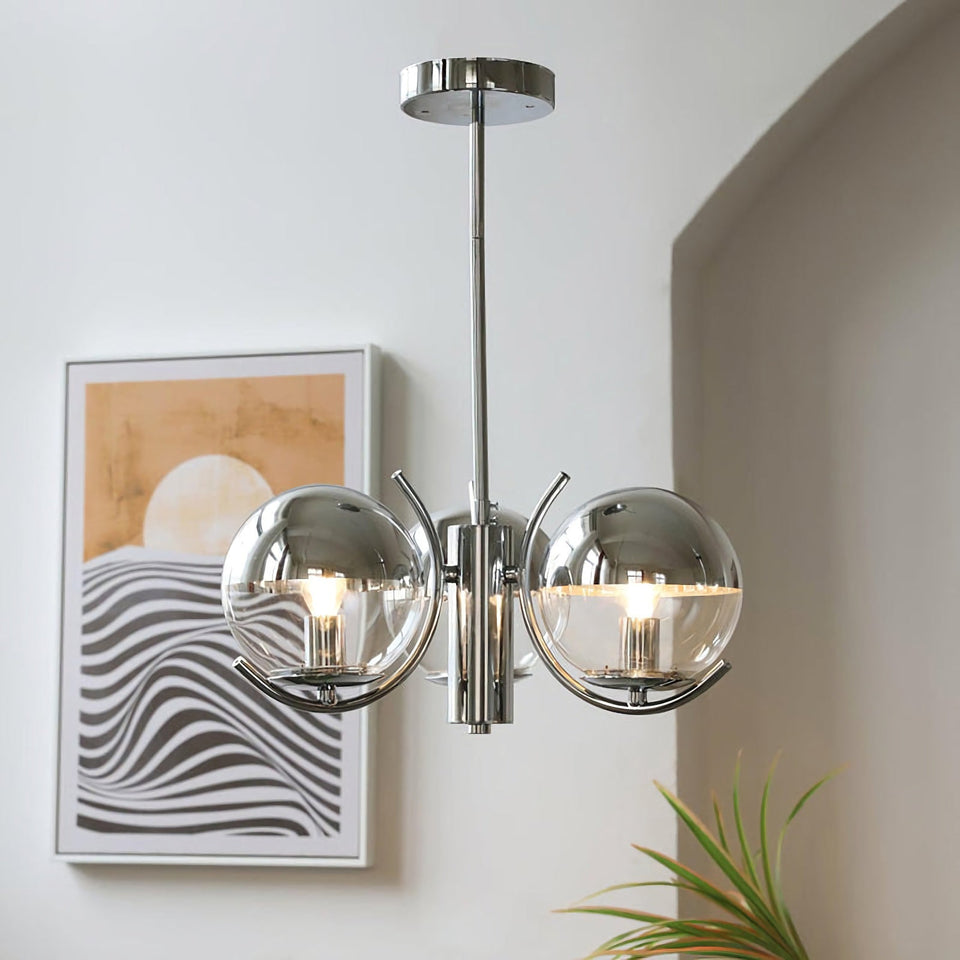 Space Ball Glass Chandelier
