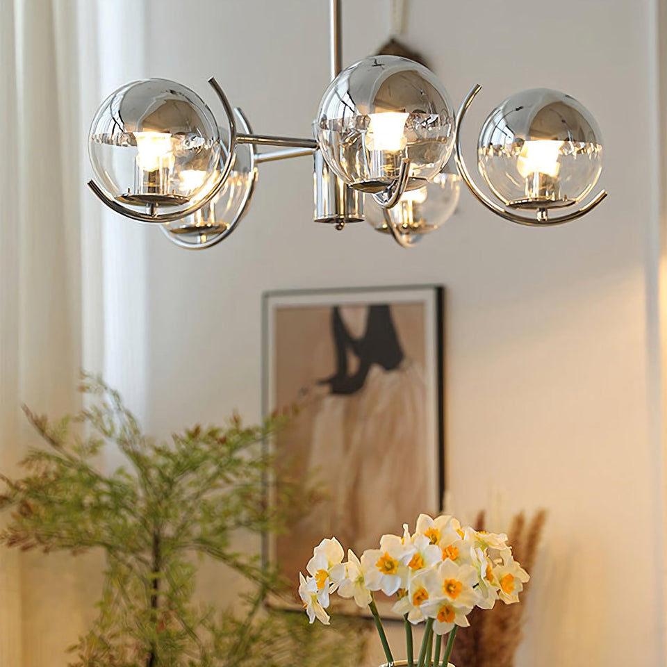 Space Ball Glass Chandelier