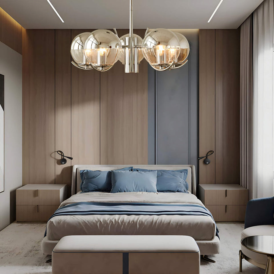 Space Ball Glass Chandelier
