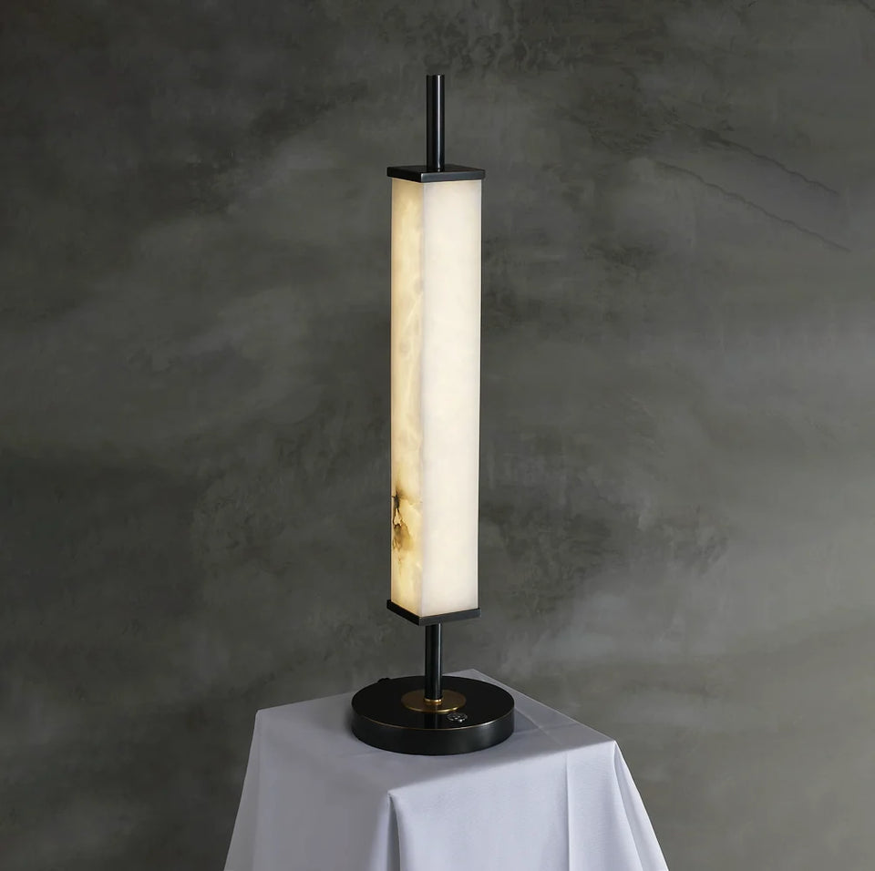 Spere Cuboid Alabaster Table Lamp