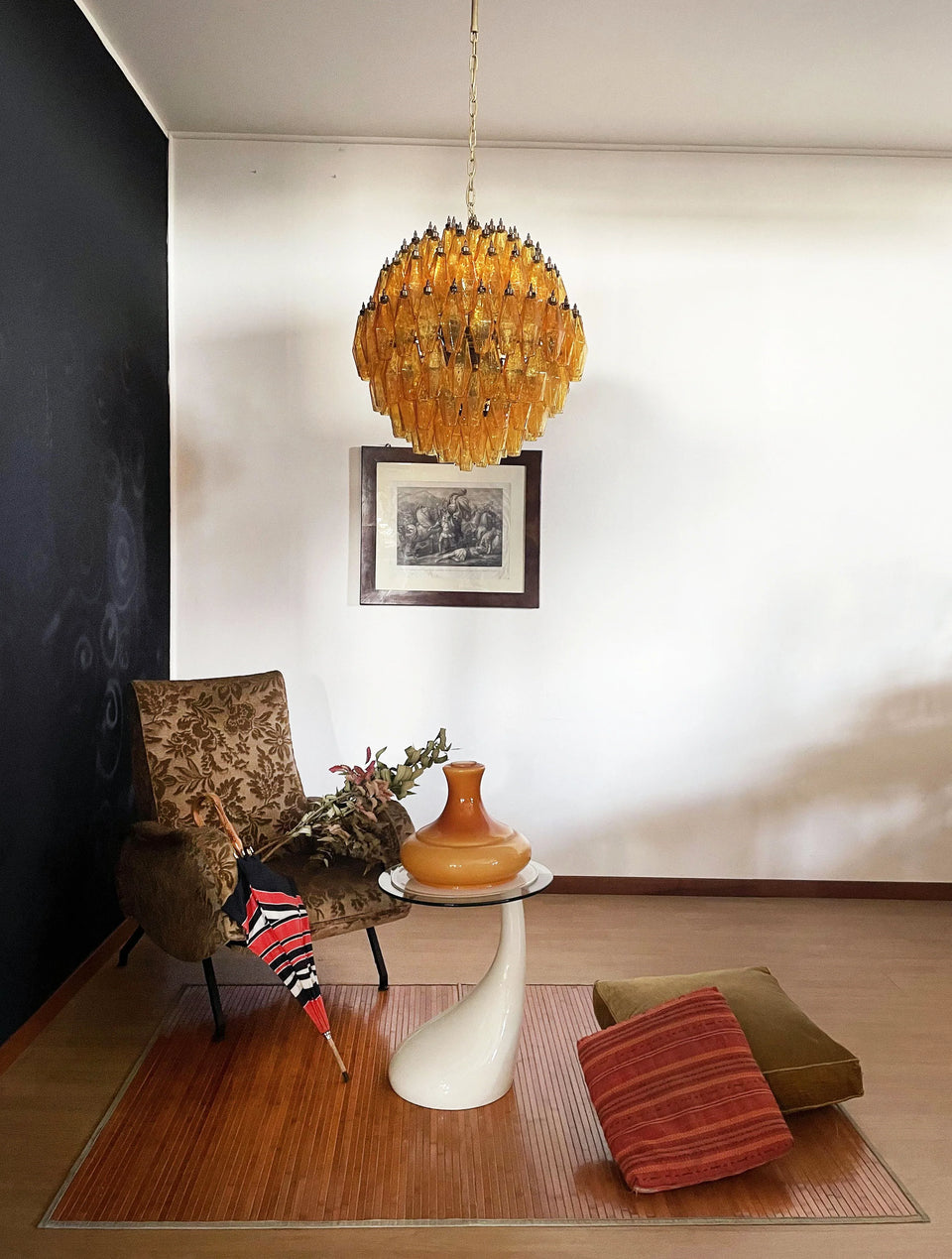 glass chandelier - lifestyle setting