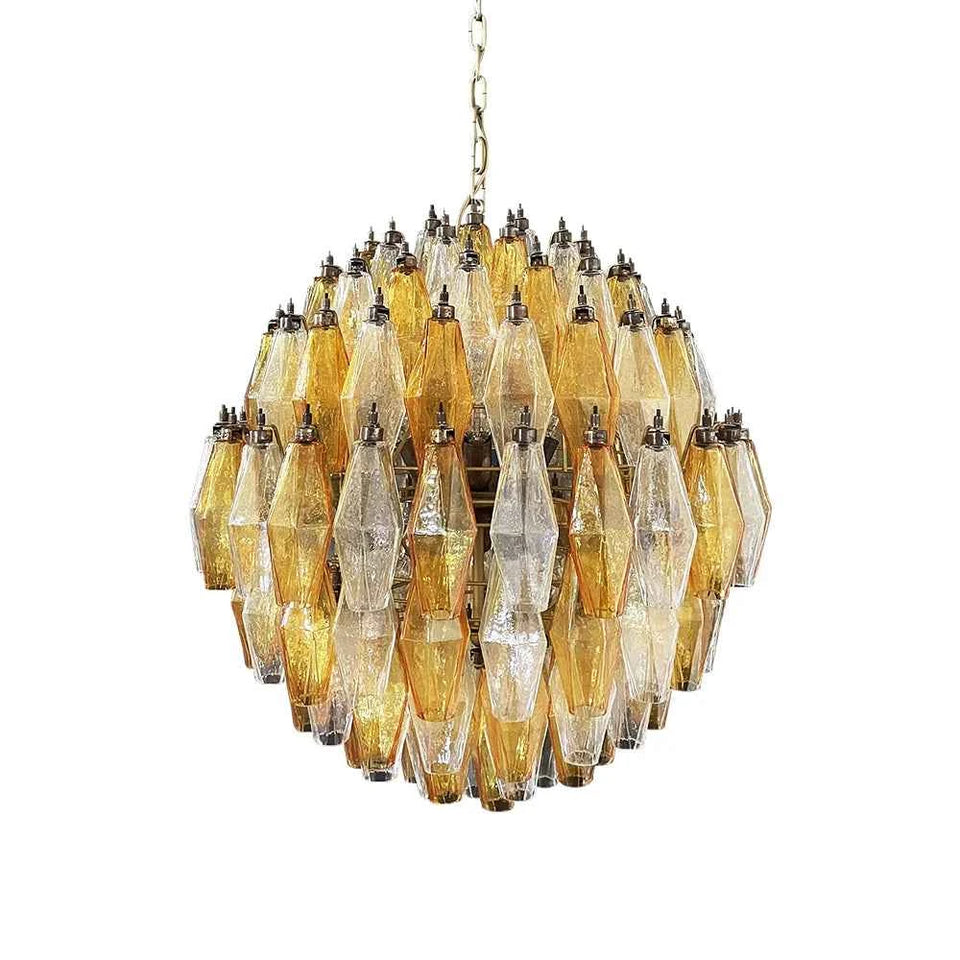 glass chandelier - front view