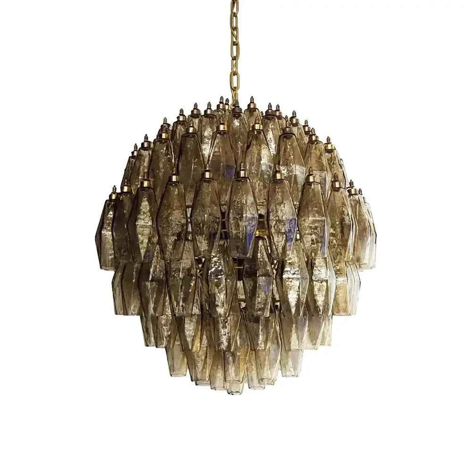glass chandelier - front view