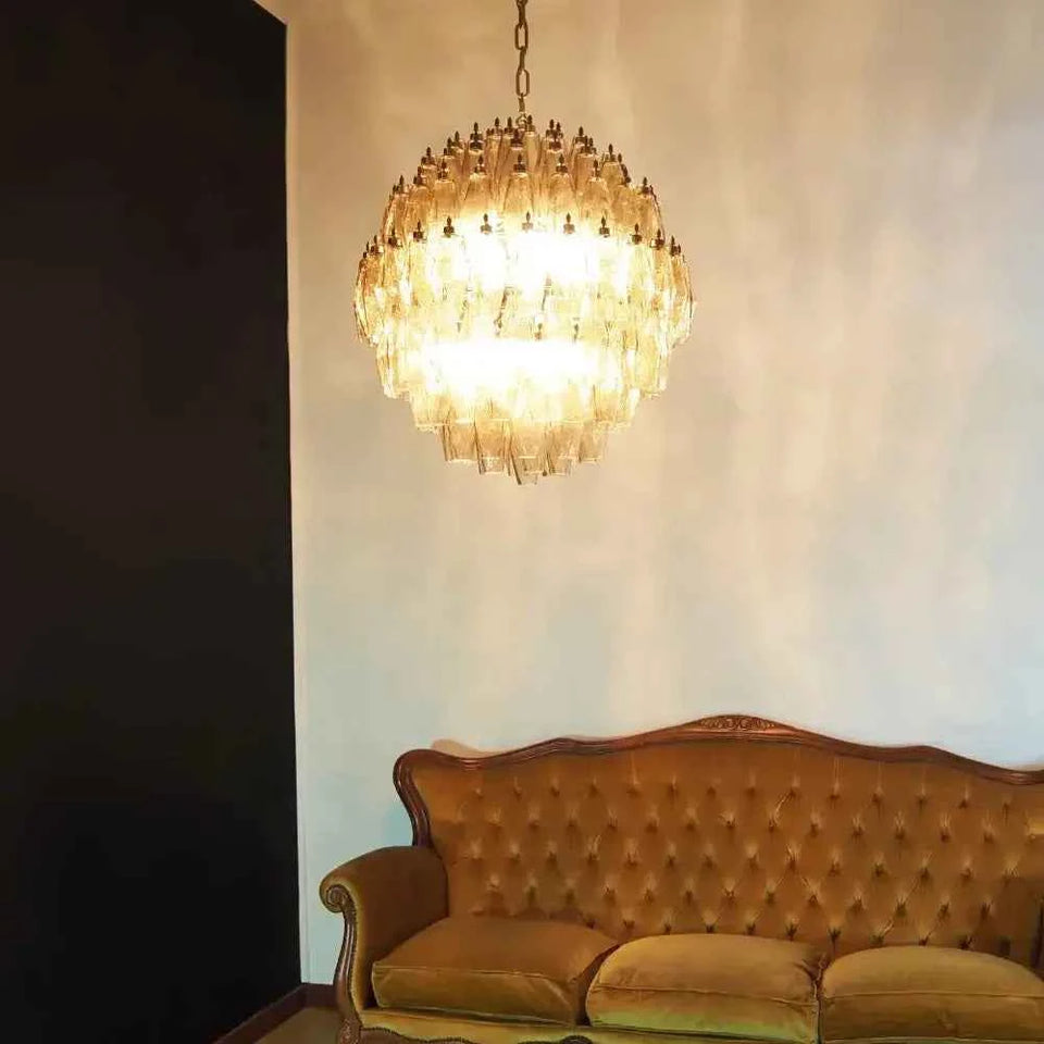 glass chandelier - detail view