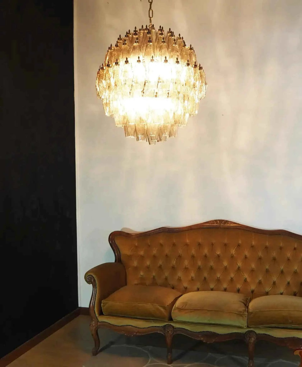 glass chandelier - back view