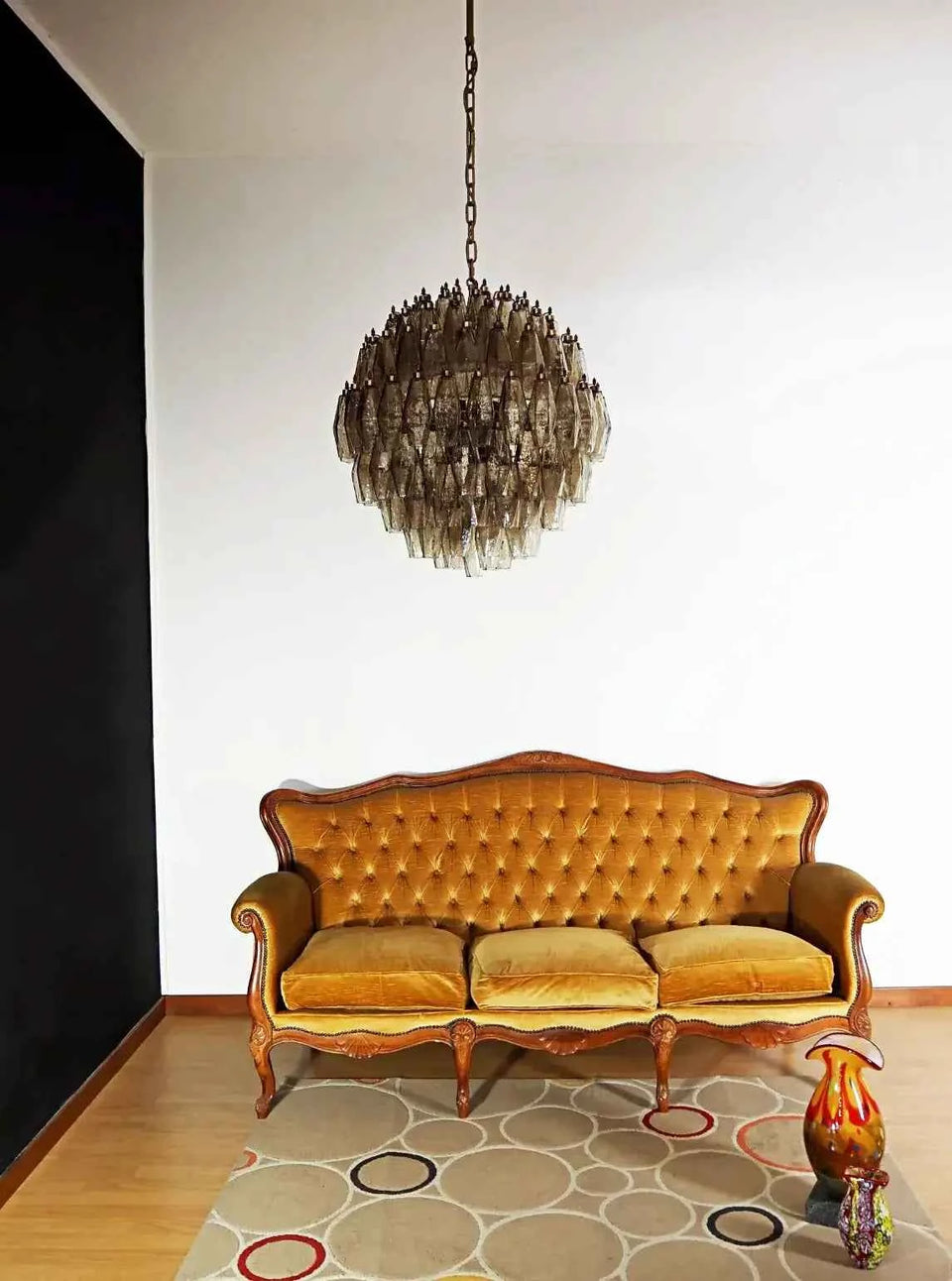 glass chandelier - lifestyle setting