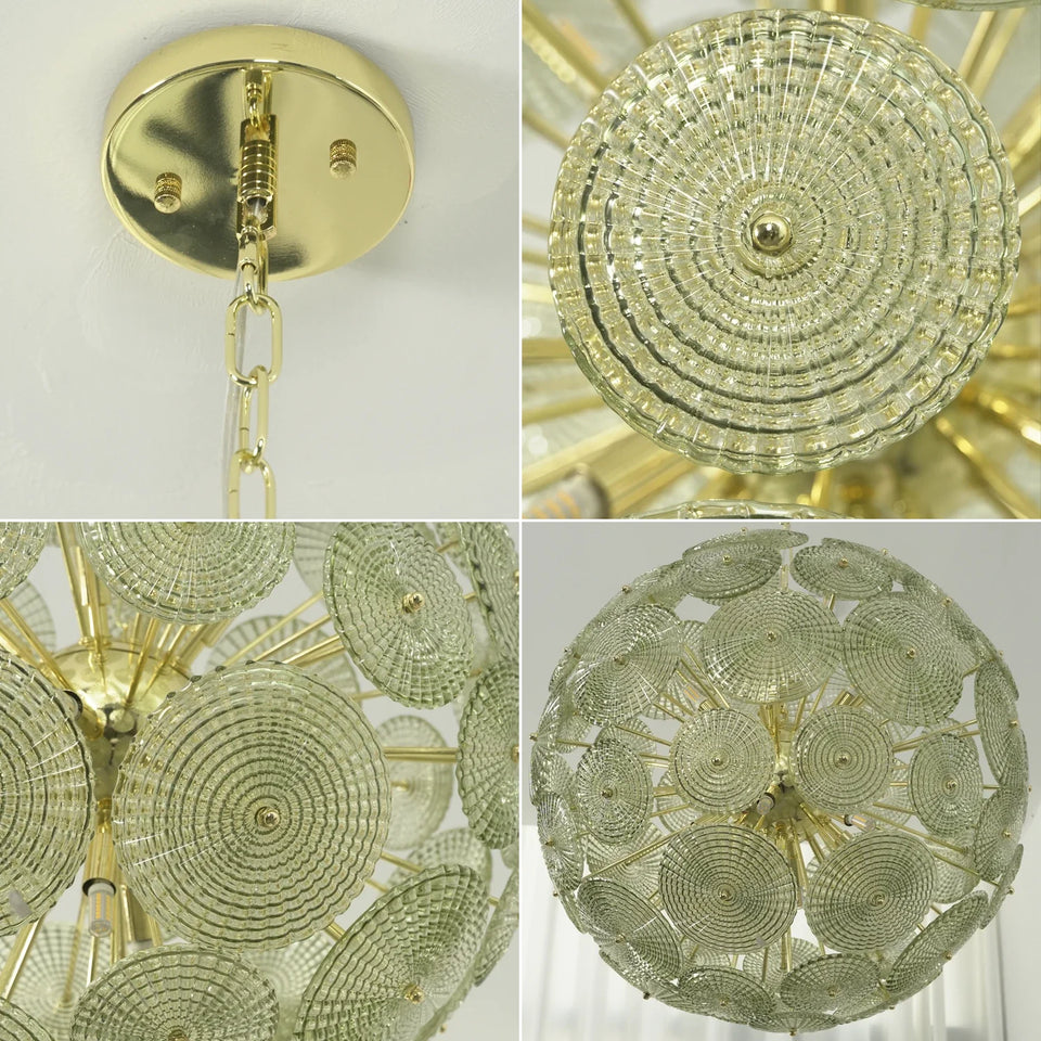 Sputnik Sphere Glass Disc Chandelier