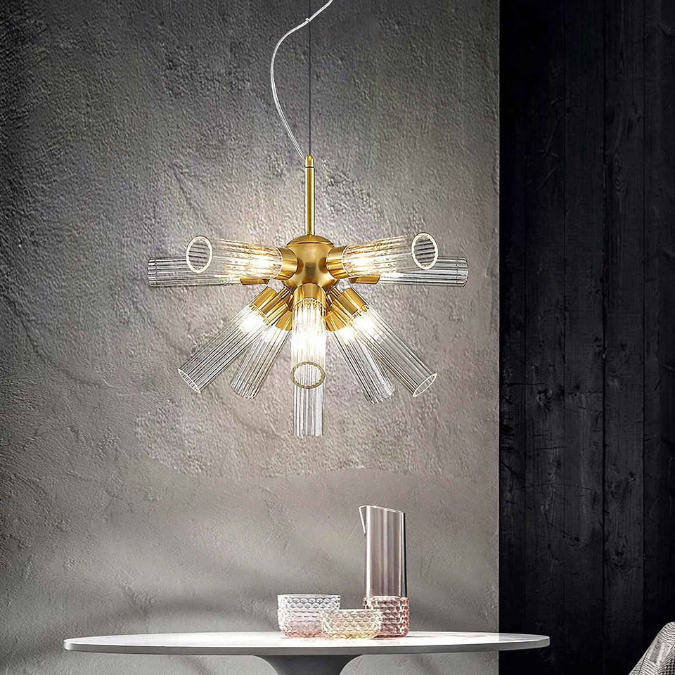 Gold & White chandelier - detail view