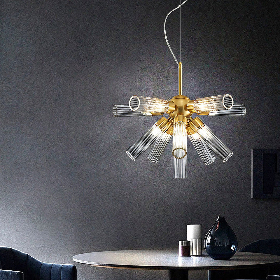 Gold & White chandelier - close-up detail