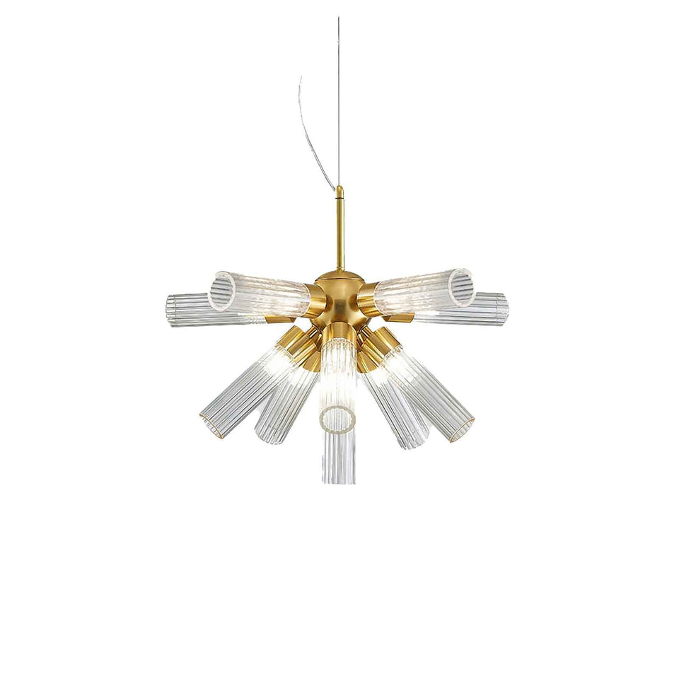 Gold & White chandelier - front view