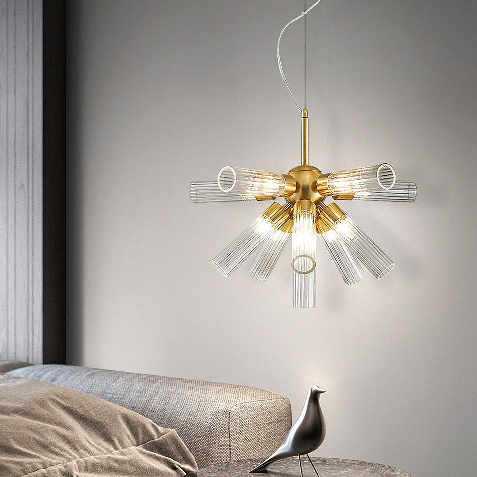 Gold & White chandelier - top view