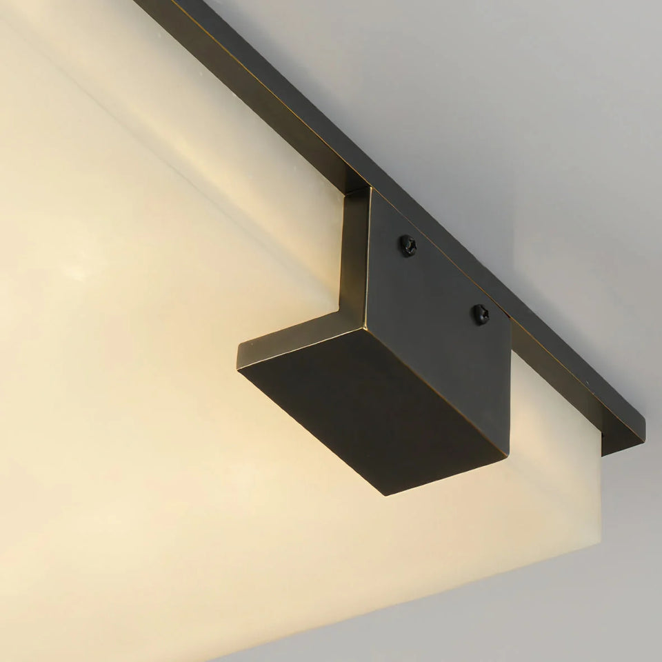 Arle Square Alabaster Black Ceiling Lamp