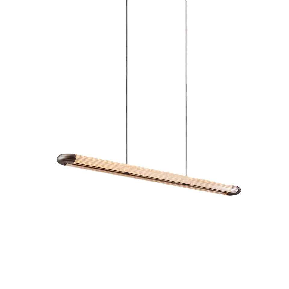 steel pendant light - front view