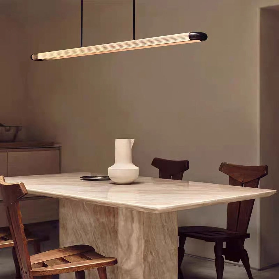 steel pendant light - top view