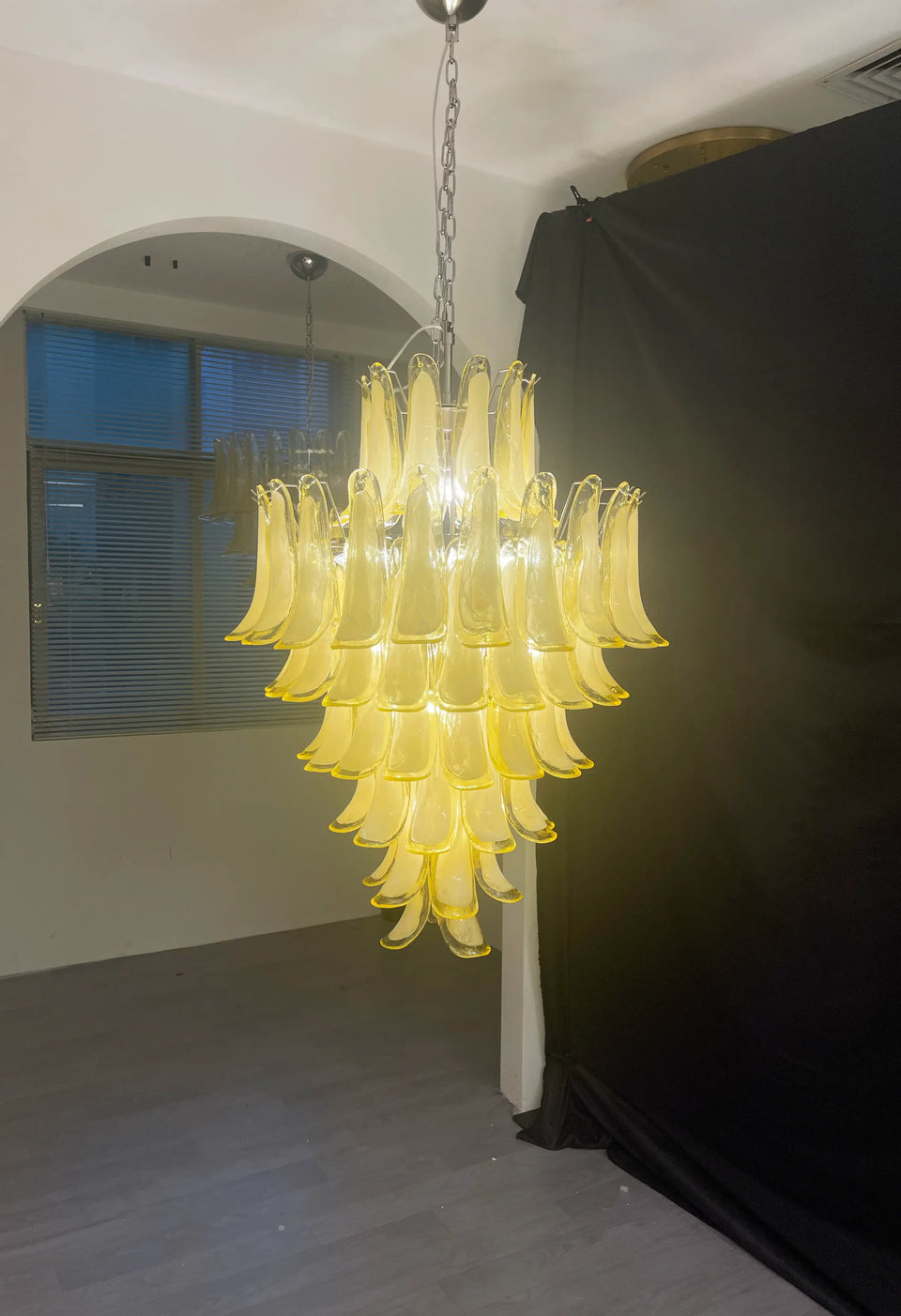 glass chandelier - lifestyle setting