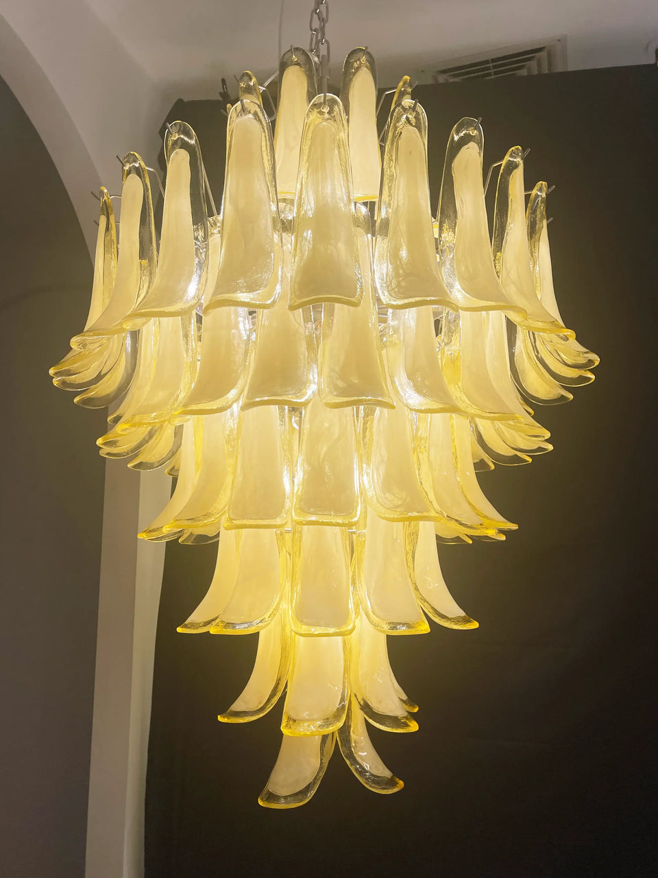 glass chandelier - close-up detail