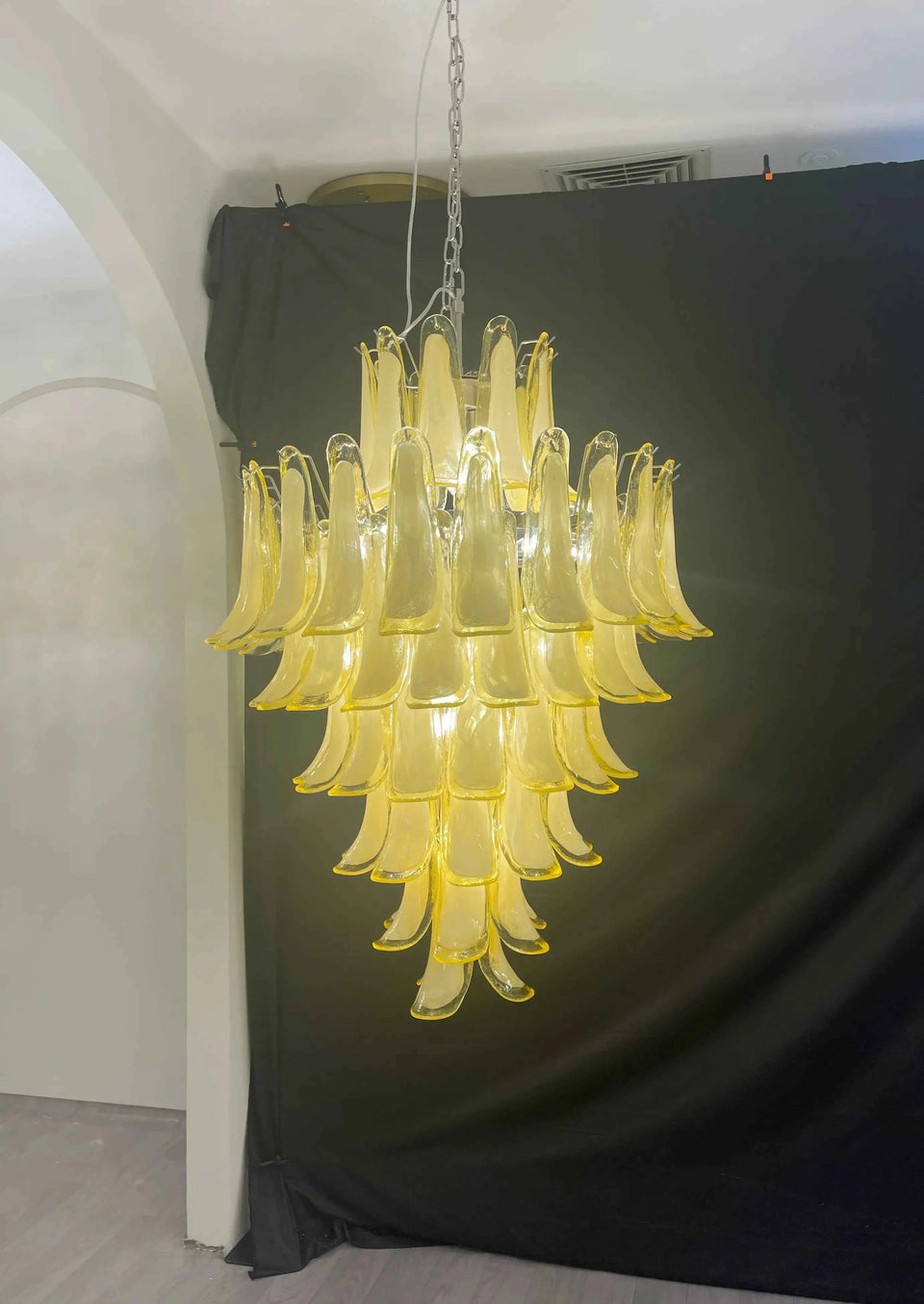 glass chandelier - detail view