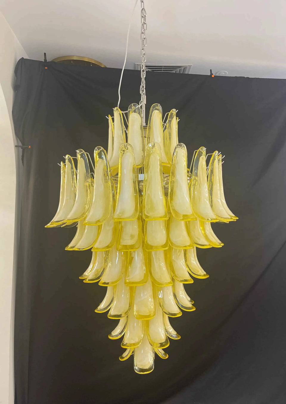 glass chandelier - back view