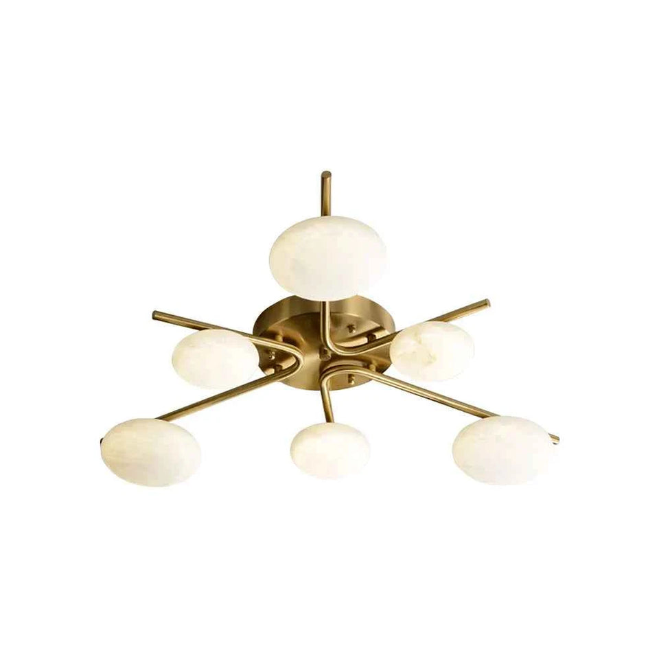 White ceiling light - front view