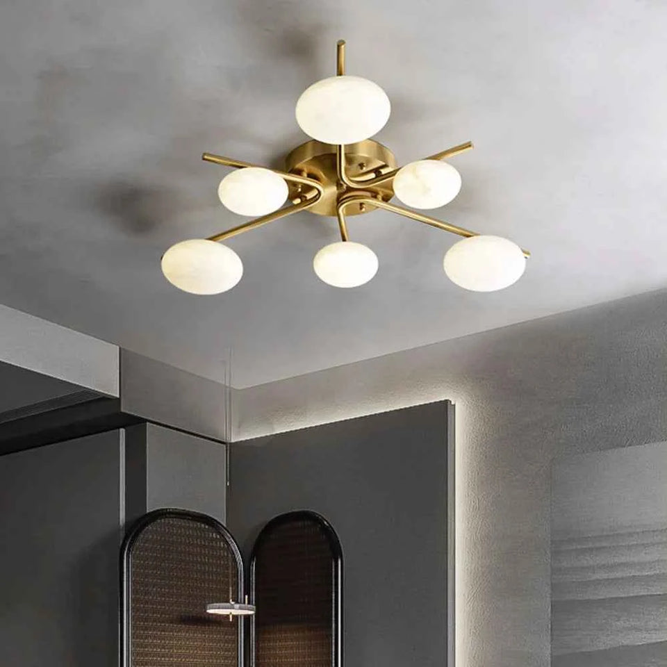 White ceiling light - side angle view