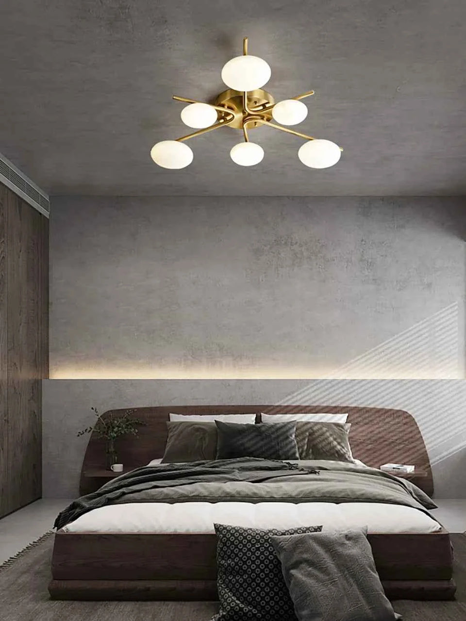 White ceiling light - detail view