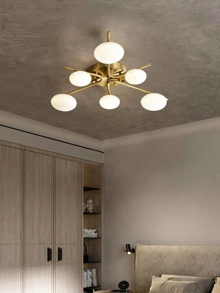 White ceiling light - back view