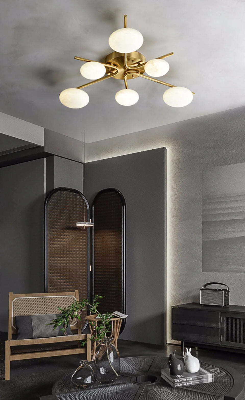White ceiling light - close-up detail