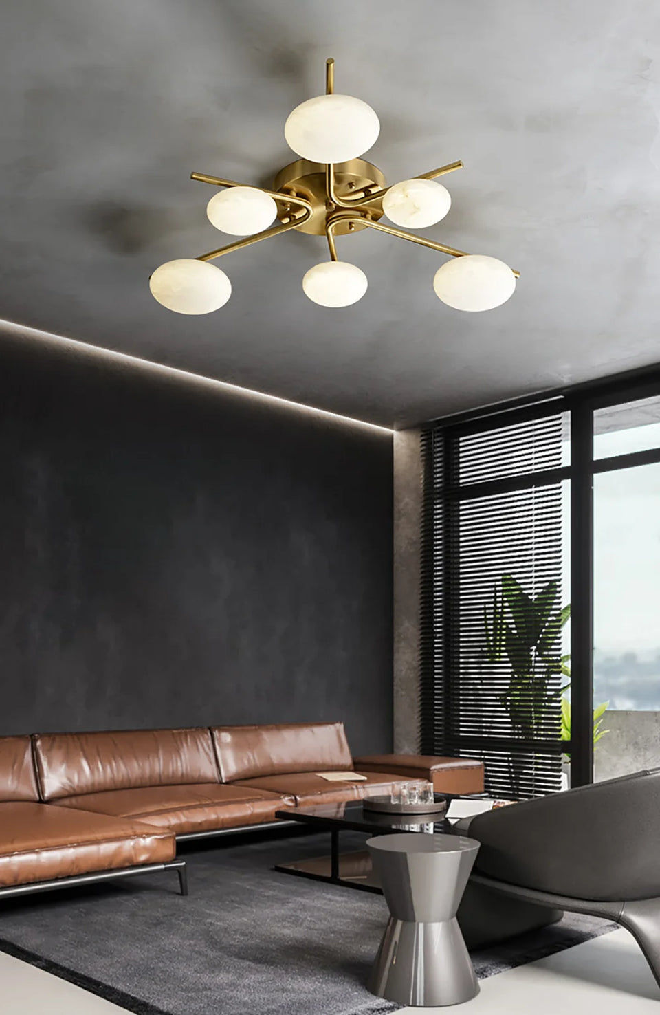 White ceiling light - top view