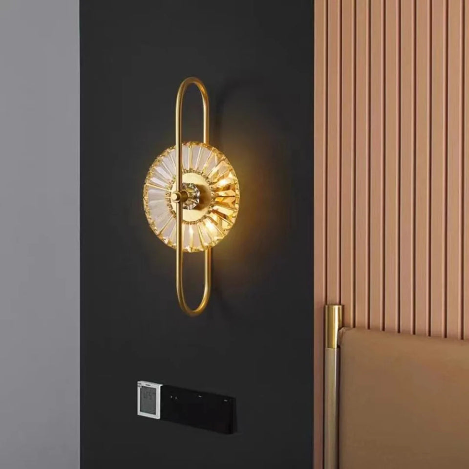 Sunflower Crystal Wall Light