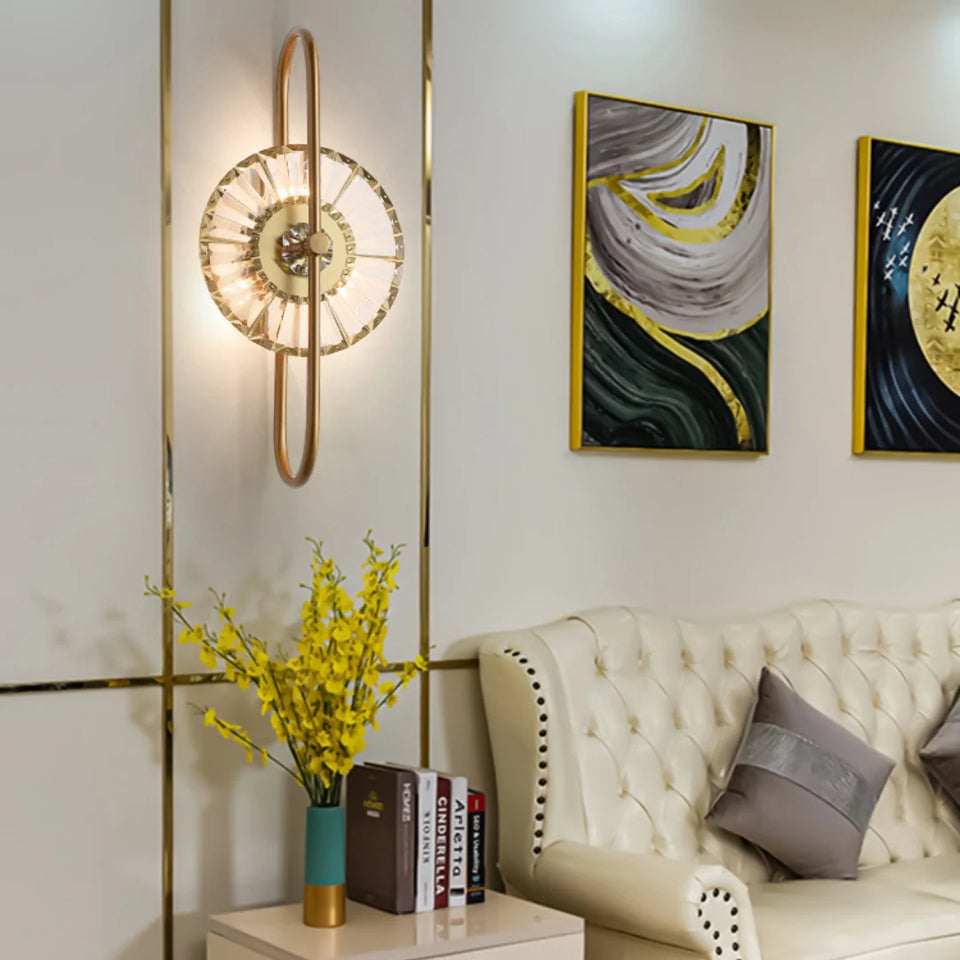 Sunflower Crystal Wall Light