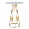 Gold Metal, White MDF