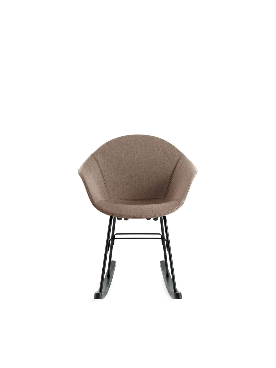 upholstered rocking chair - side angle view