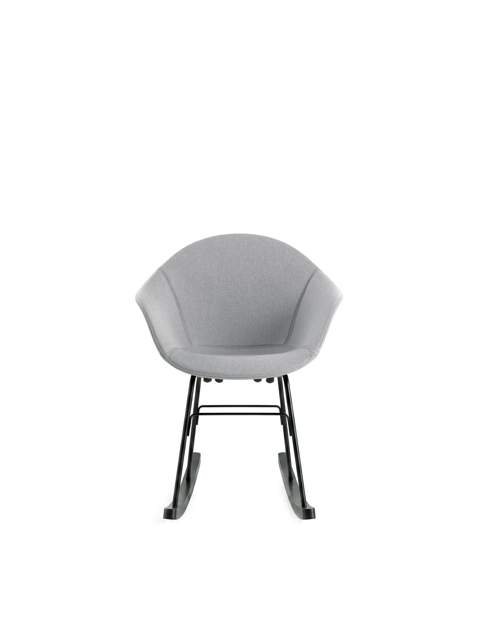 upholstered rocking chair - back view
