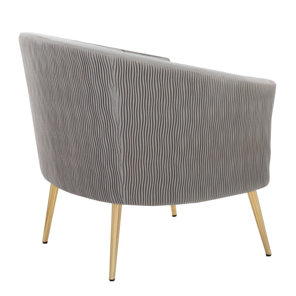 Tania Pleated Waves Accent Chair