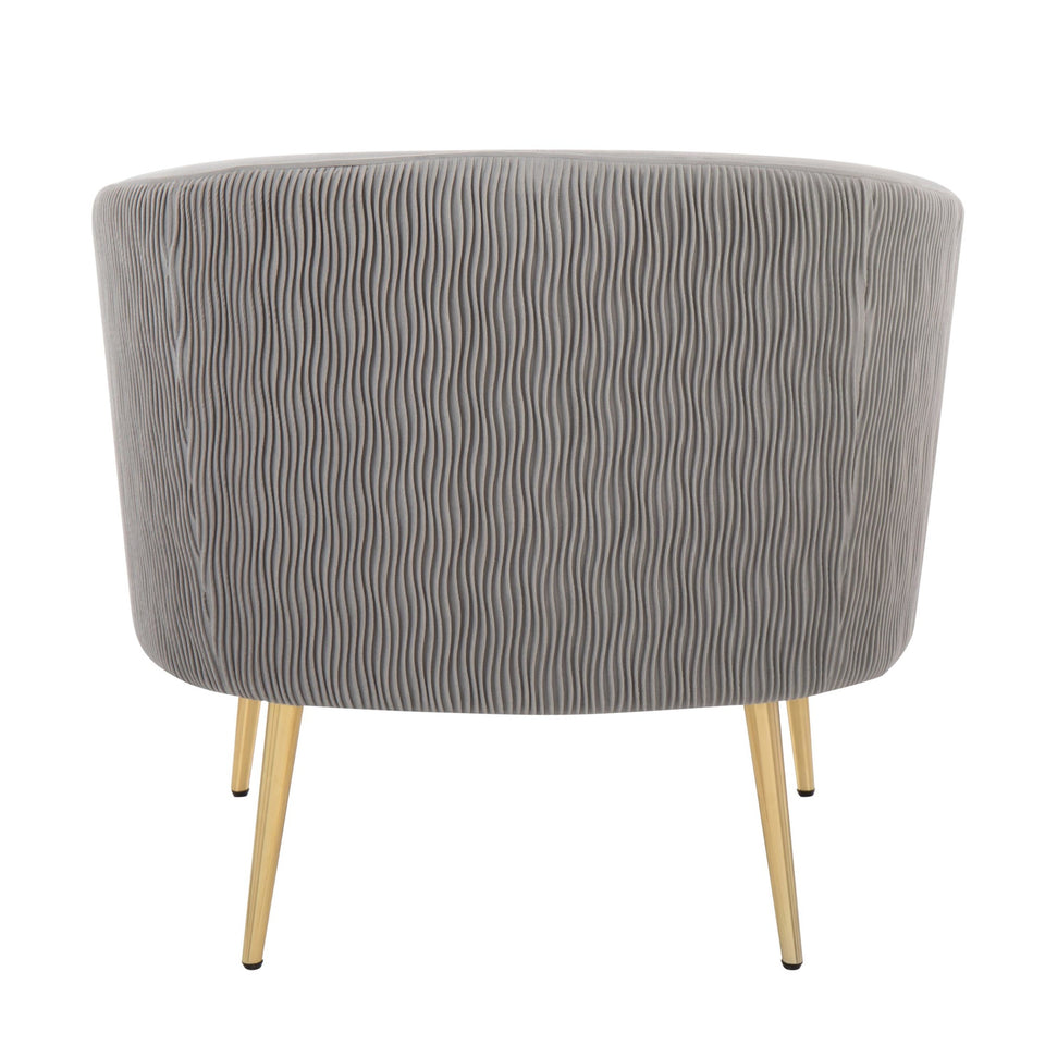 Tania Pleated Waves Accent Chair