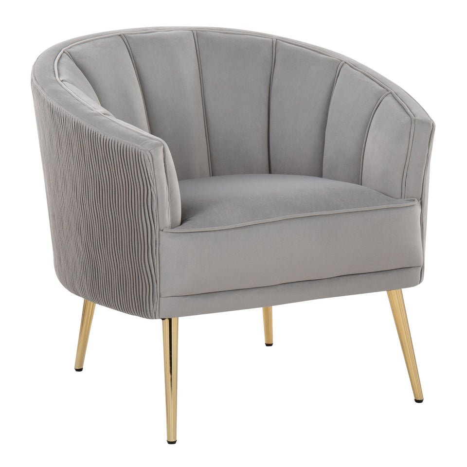 Tania Pleated Waves Accent Chair