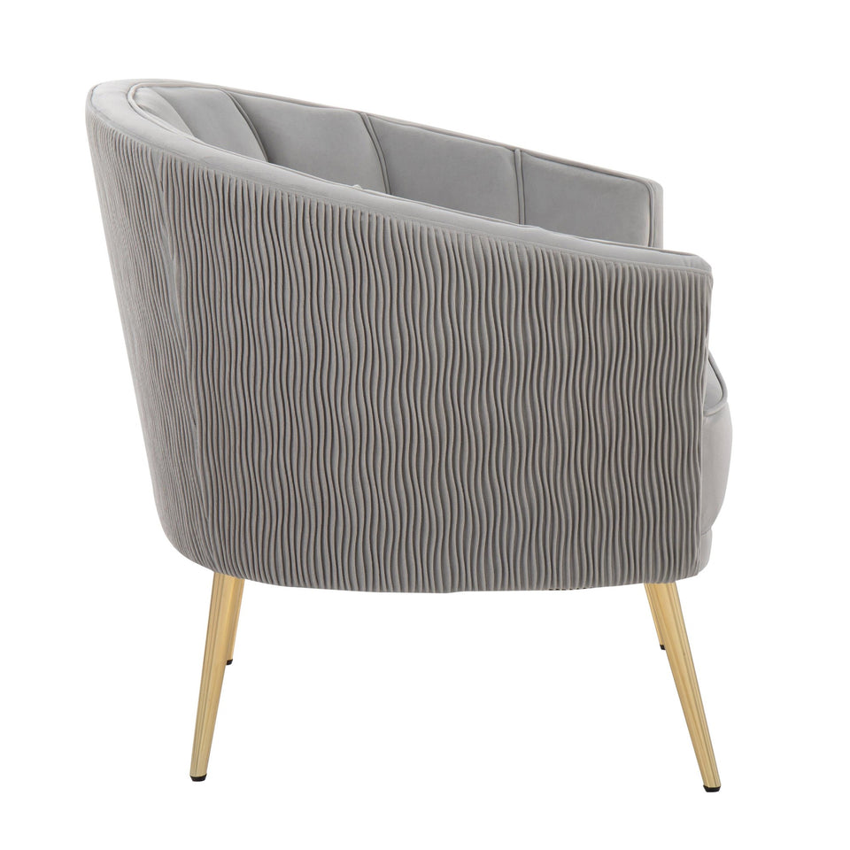 Tania Pleated Waves Accent Chair
