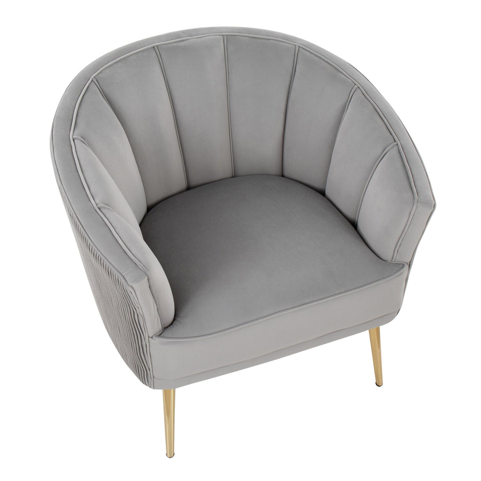 Tania Pleated Waves Accent Chair