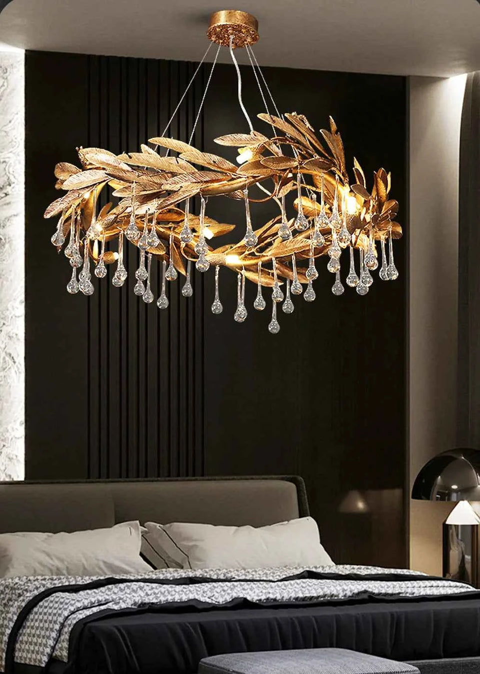 Gold chandelier - lifestyle setting