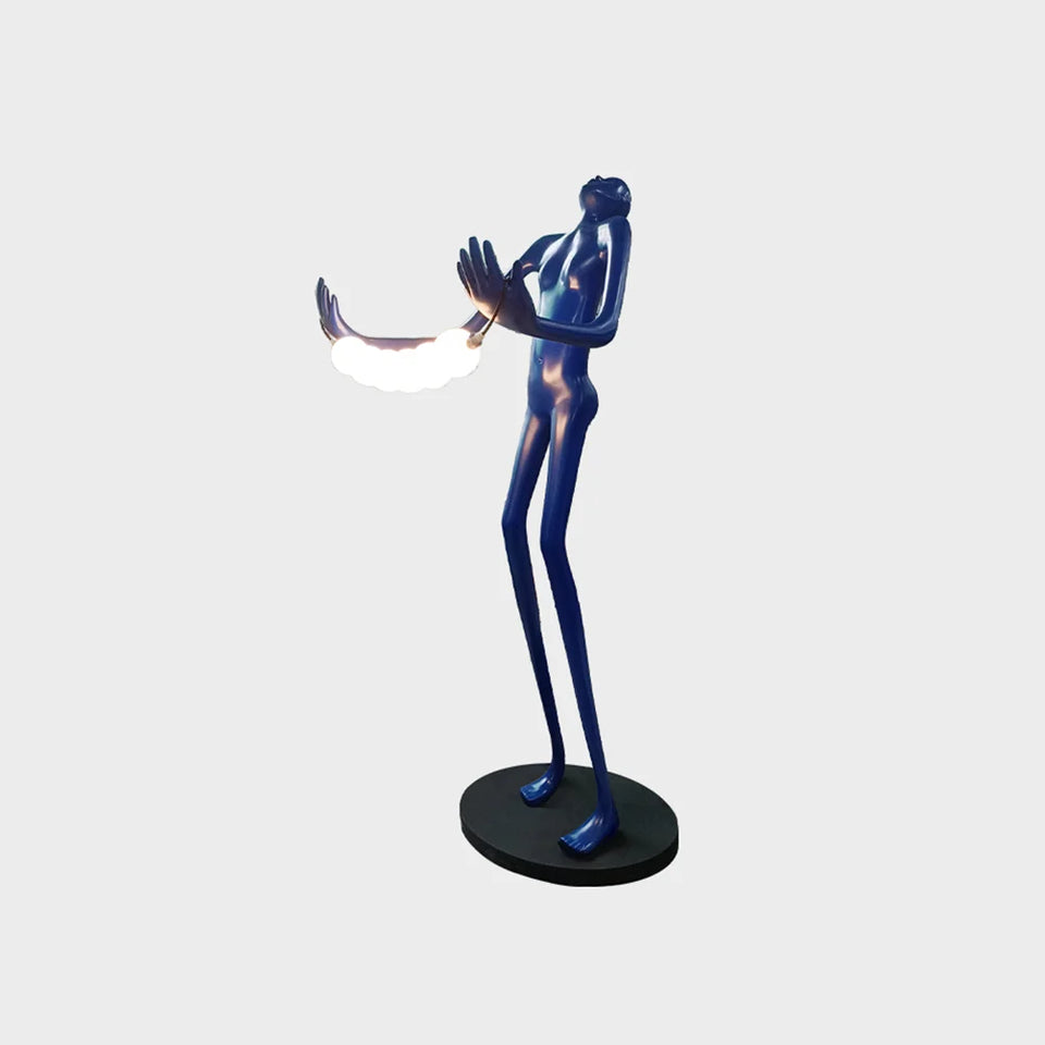 Tilt Head Human Sculpture Floor Lamp