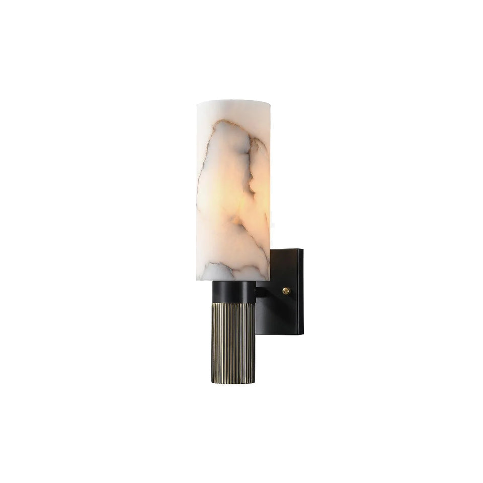 Torch Alabaster Wall Sconce
