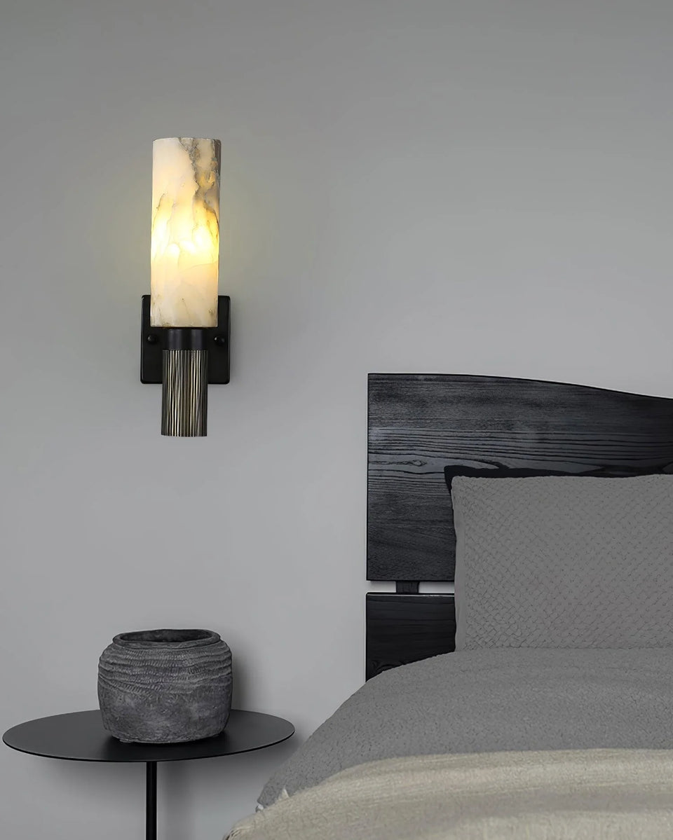 Torch Alabaster Wall Sconce