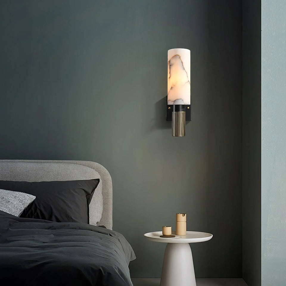 Torch Alabaster Wall Sconce