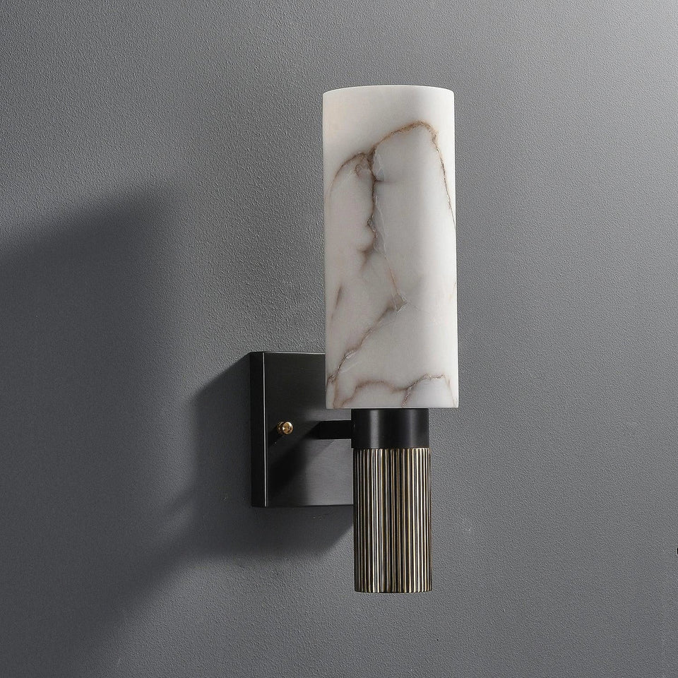 Torch Alabaster Wall Sconce