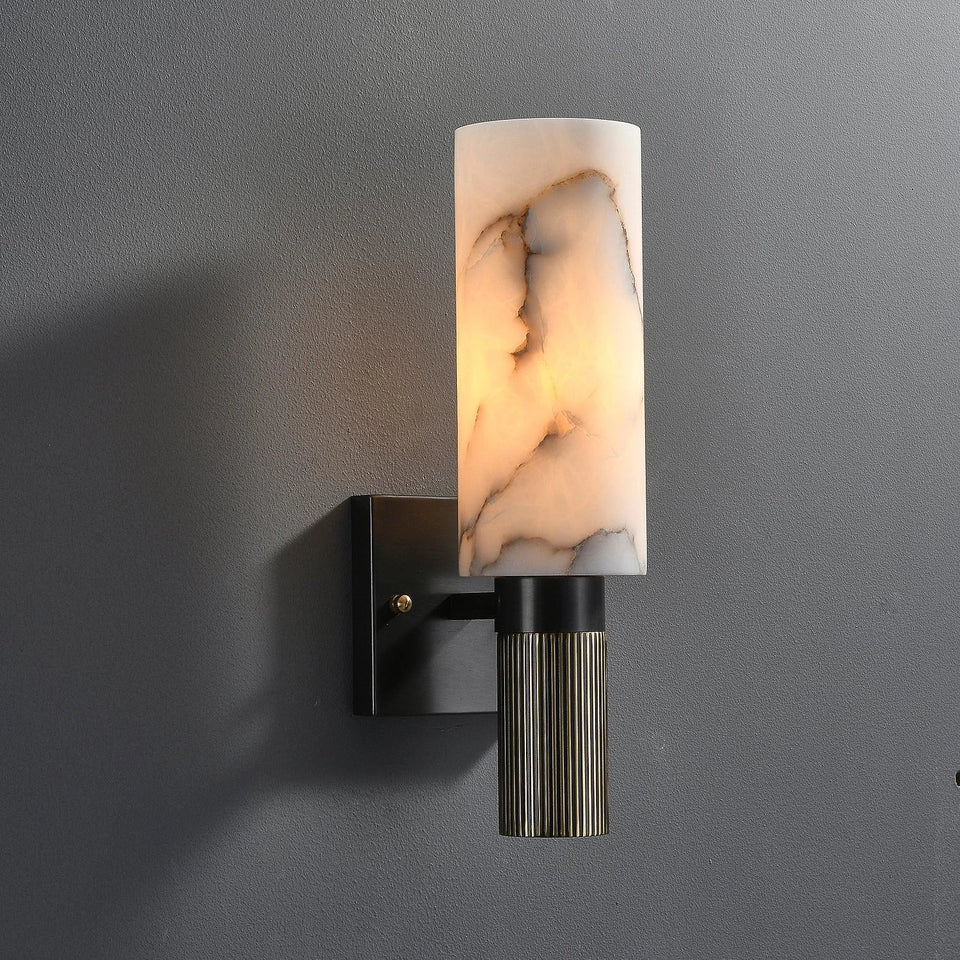 Torch Alabaster Wall Sconce