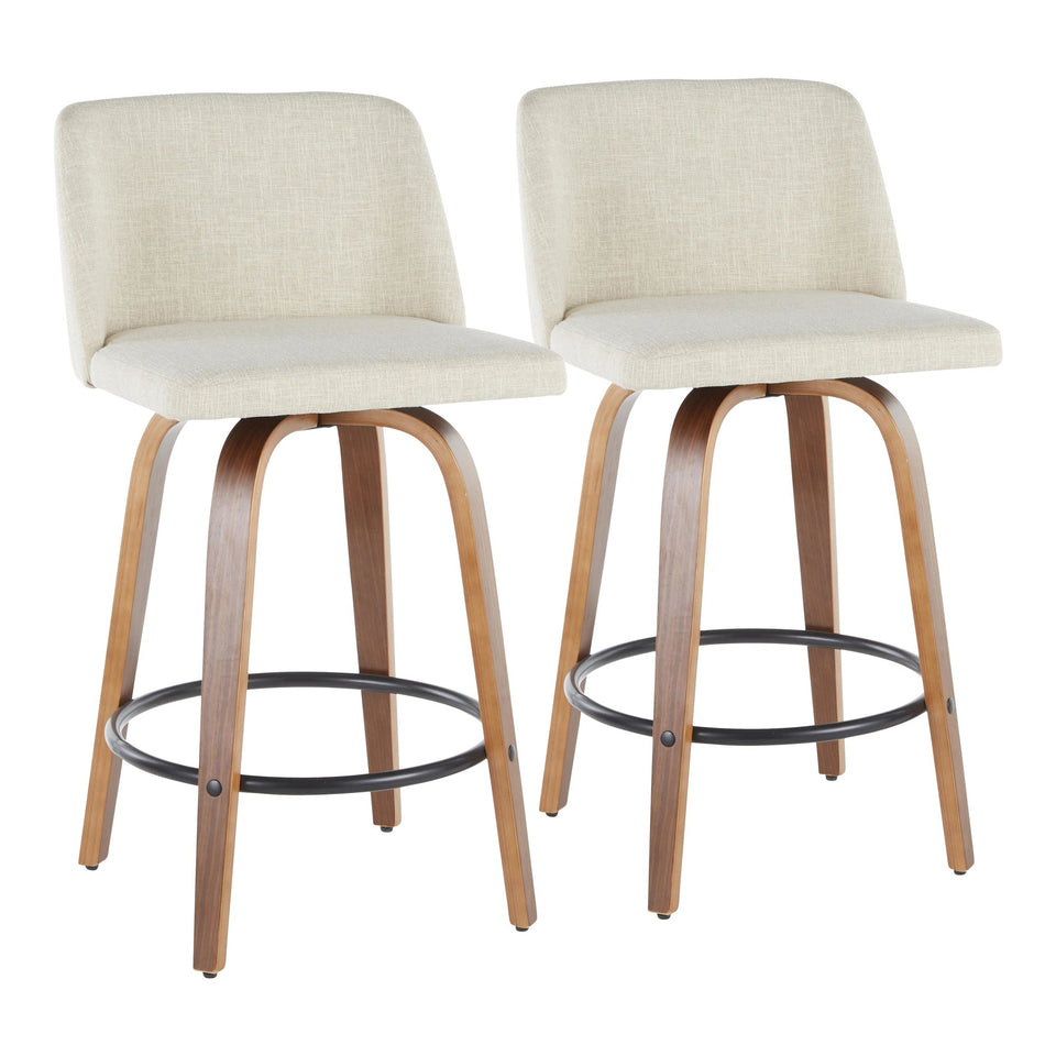 Toriano 26" Fixed-Height Counter Stool - Set of 2