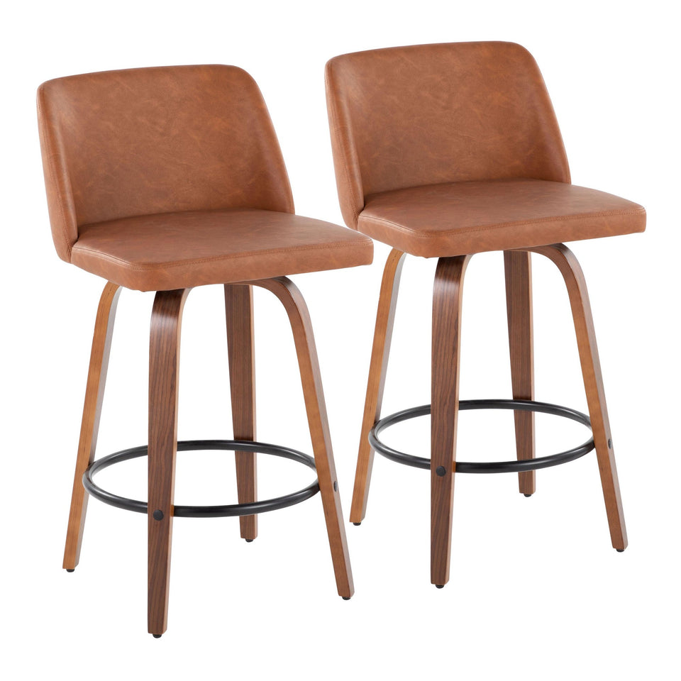 Toriano 26" Fixed-Height Counter Stool - Set of 2
