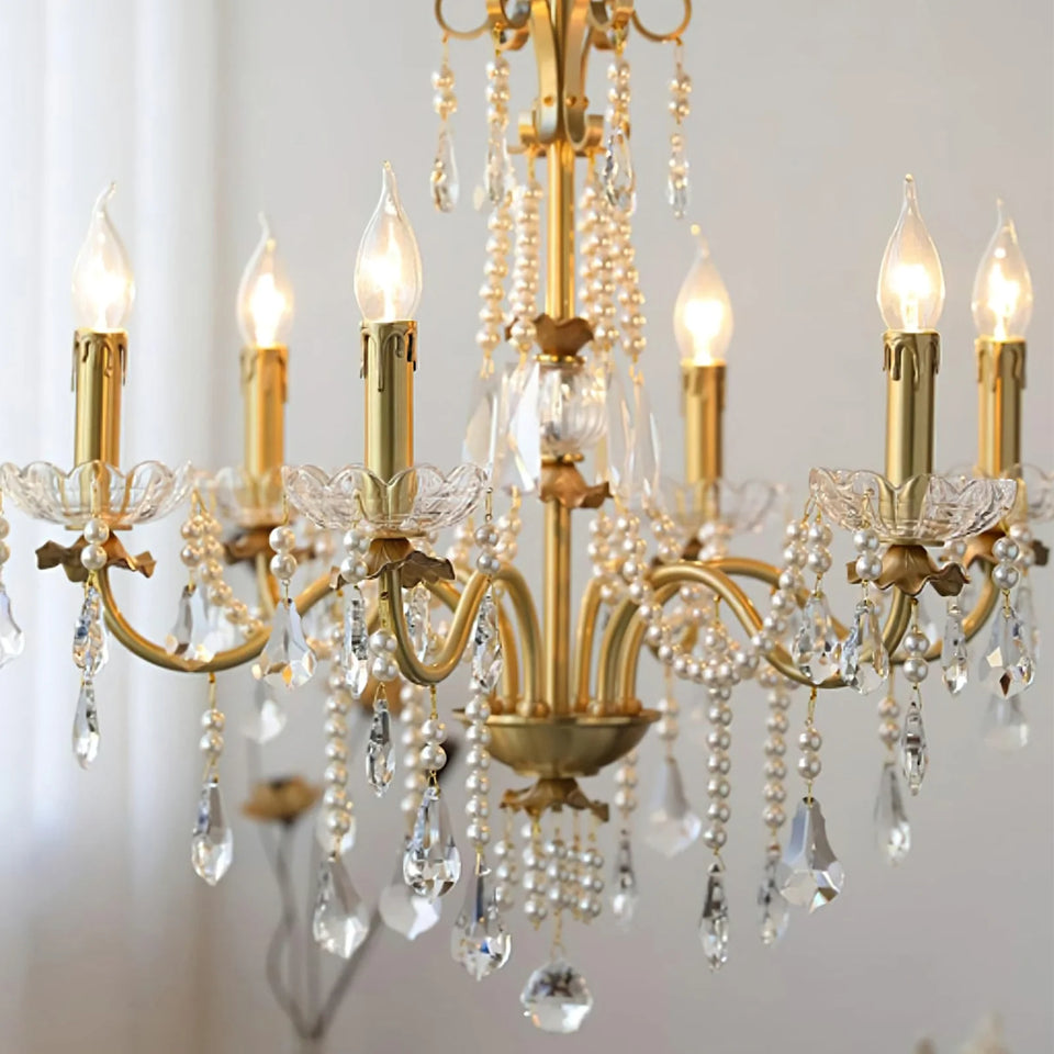 Floral Candelabra Crystal Chandelier